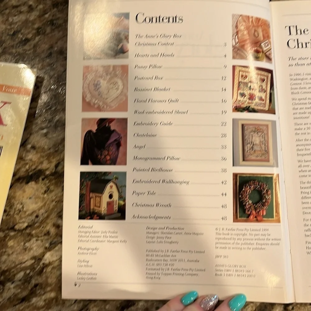 5 Issues of “Anne’s Glory Box” Australian Craft Magazine Book 1-5. 1994-95